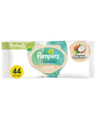 Мокри кърпички Pampers Harmonie - Coco, 44 броя - 1