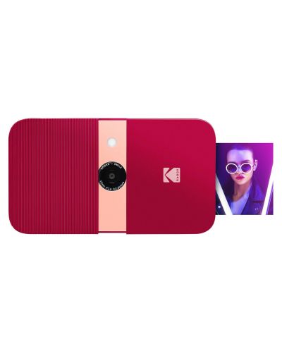 Моментален фотоапарат Kodak - Smile Camera, червен - 2
