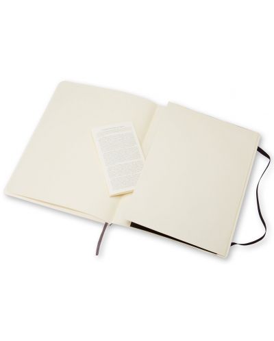Тефтер с меки корици Moleskine Classic Notebook XL – Черен, бели листа - 4