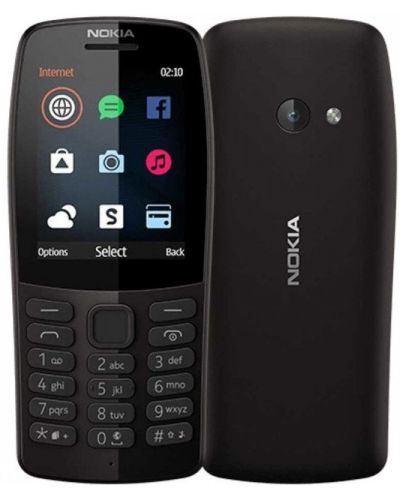 Мобилен телефон Nokia - 210 DS TA-1139, 2.4", 16MB, черен - 2