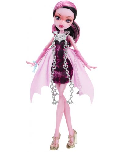 Кукла Mattel Monster High Haunted: Дракулаура с черна рокля - 1