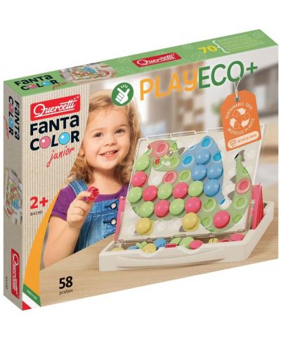Мозайка Quercetti - Fantacolor Junior Play Eco, 58 части - 1