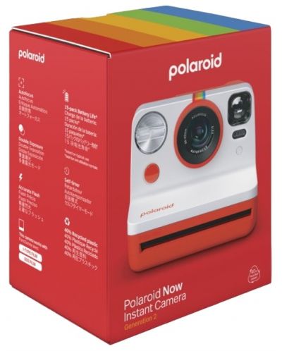 Моментален фотоапарат Polaroid - Now Gen 2, червен - 9