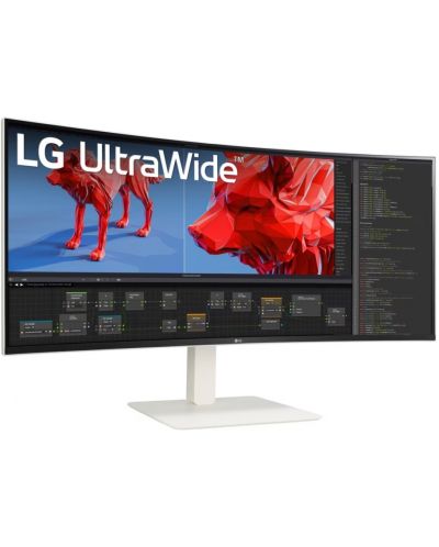 Монитор LG - 38WR85QC-W, 37.5'', WQHD+, IPS, 144Hz, 1ms, curved, бял - 3