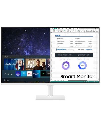 Монитор Samsung - 32A501, 32", FHD, LED, Anti-Glare, бял - 1