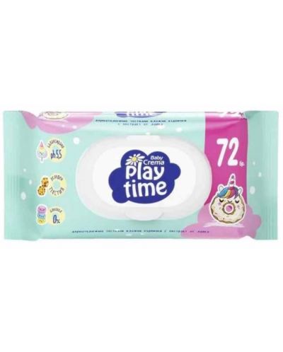 Мокри кърпички Baby Crema - Play Time, 72 броя