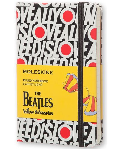 Джобен тефтер Moleskine The Beatles All You Need Is Love - Limited Edition, надписи