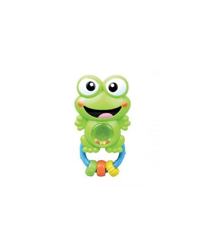 Детска играчка Moni - Дрънкалка, жабче - 1