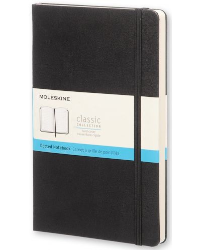Тефтер с твърди корици Moleskine Classic – Черен със страници на точки - 1