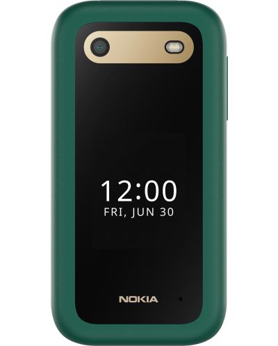 Мобилен телефон Nokia - 2660 Flip, 2.8'', 48MB/128MB, зелен - 2