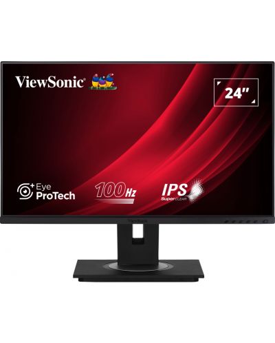 Монитор ViewSonic - VG2448A-2, 23.8'', FHD, IPS, USB Hub, черен - 1