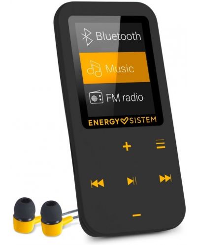 MP4 плейър Energy Sistem - Тouch, 16GB, сив/жълт - 1