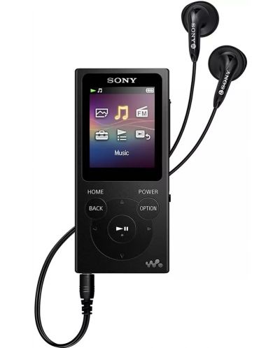 MP4 плейър Sony - NW-E394 Walkman, черен - 2