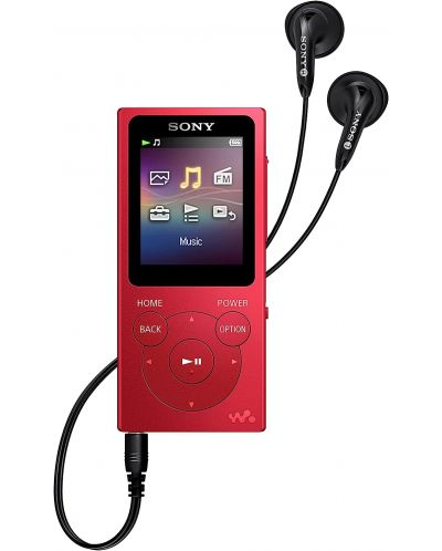 MP4 плейър Sony - NW-E394 Walkman, червен - 2