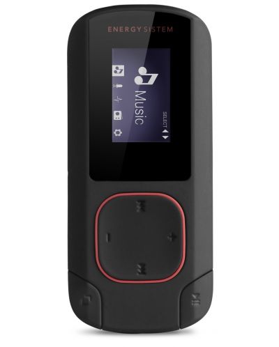 MP3 плейър Energy Sistem - MP3 Clip Bluetooth, 8GB, черен/червен - 2