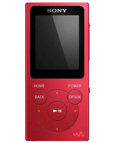 MP4 плейър Sony - NW-E394 Walkman, червен - 3