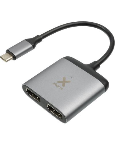Мрежови адаптер A-solar - Xtorm XC202, USB -C/2x HDMI, сив - 2