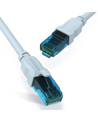Мрежови кабел Vention - RJ45/RJ45, 3m, сив/син - 1
