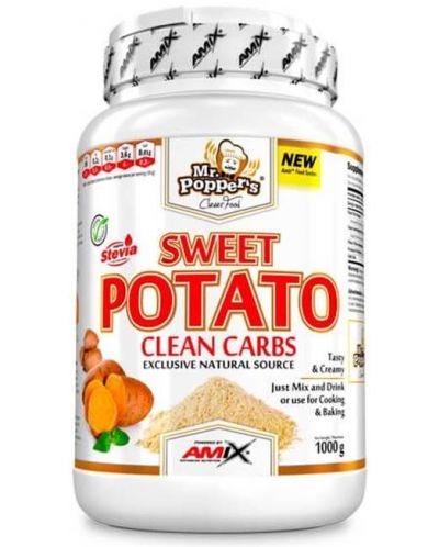 Mr. Popper’s Sweet Potato Clean Carbs, шоколад, 1000 g, Amix - 1