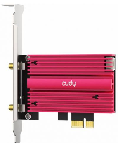 Мрежова карта Cudy - WE4000, 3Gbps, черна/червена - 2
