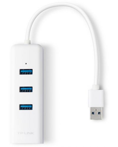 Мрежови адаптер TP-Link - UE330,  USB 3.0/3x USB 3.0, RJ-45, бял - 2