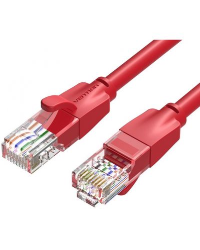 Мрежов кабел Vention - IBERH, RJ45/RJ45, 2m, червен - 1