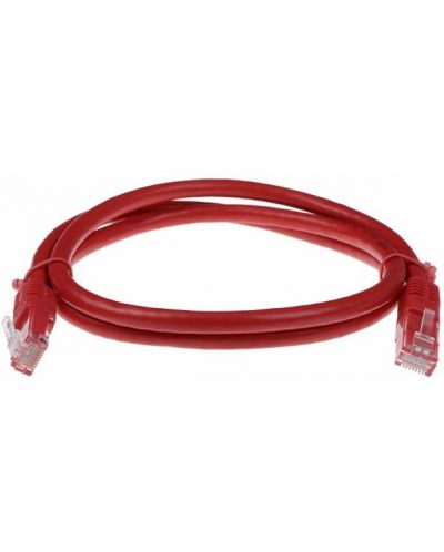 Мрежови кабел ACT - IB8502, RJ45/RJ45, 2m, червен - 2