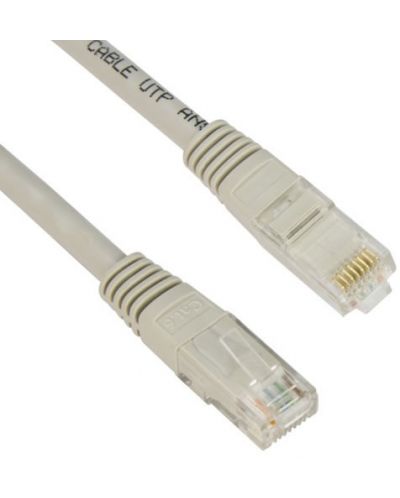 Мрежов кабел VCom - NP611-1m, RJ45/RJ45, 1m, сив - 1