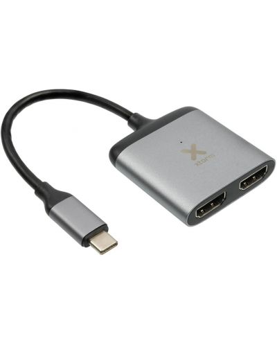 Мрежови адаптер A-solar - Xtorm XC202, USB -C/2x HDMI, сив - 1