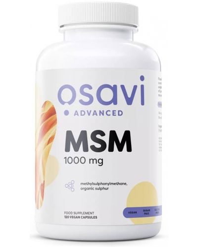 MSM, 1000 mg, 120 капсули, Osavi - 1