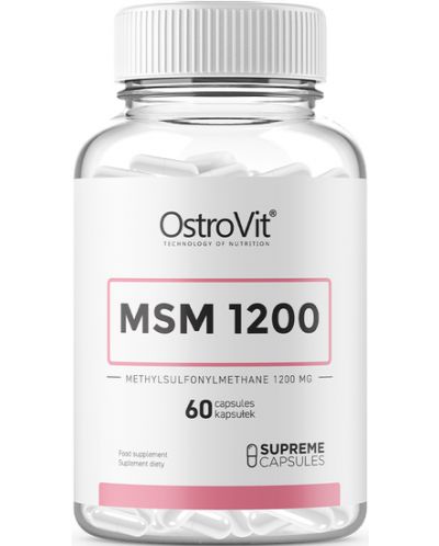 MSM, 1200 mg, 60 капсули, OstroVit - 1