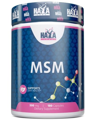 MSM, 500 mg, 180 капсули, Haya Labs - 1