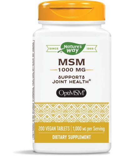 MSM, 1000 mg, 200 таблетки, Nature’s Way - 1