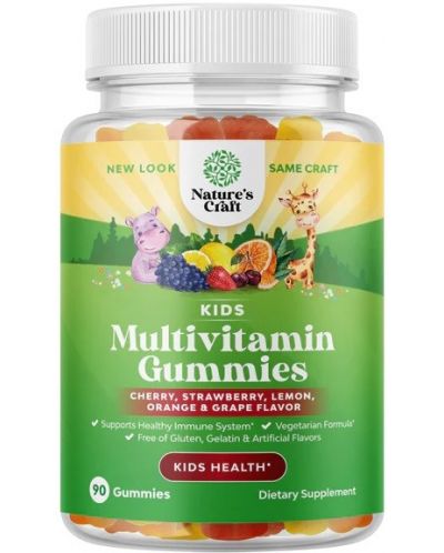 Multivitamin Gummies Kids, 90 желирани таблетки, Nature's Craft - 1