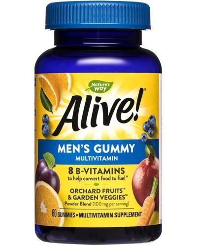Alive Men's Gummy Multivitamin, 60 таблетки, Nature's Way - 1