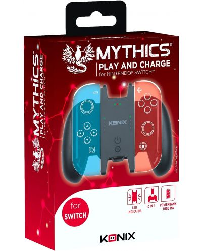 Мултифункционална ръкохватка Konix - Mythics Play & Charge Grip (Nintendo Switch) - 6