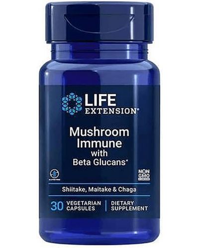 Mushroom Immune with Beta Glucans, 30 веге капсули, Life Extension - 1