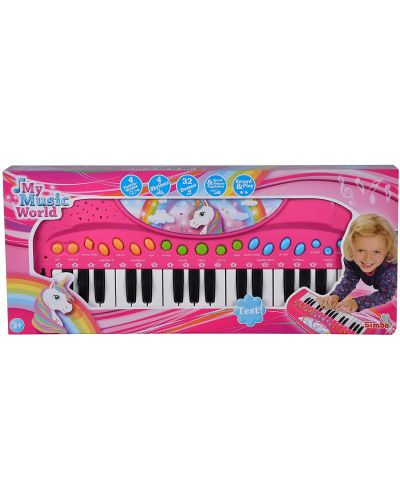 Музикална играчка Simba Toys - Синтезатор, Еднорог - 1