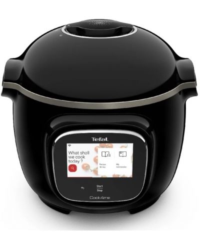 Мултикукър Tefal - Cook4me Touch WiFi, 1600W, 6 l, черен - 1