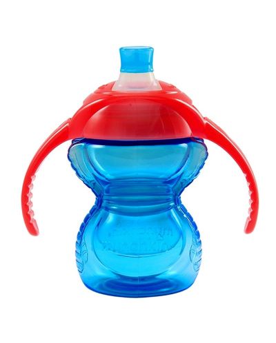 Неразливаща чаша Munchkin - Click Lock, с дръжки, синя, 237 ml - 1