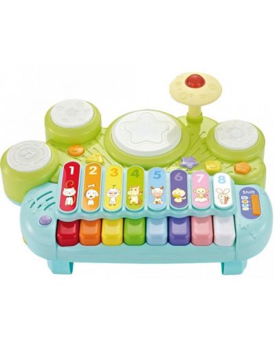 Музикална играчка Baby Mix - Образователен мултифункционален ксилофон - 2