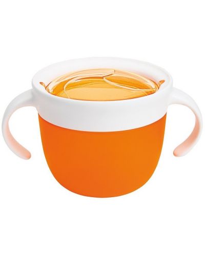 Чаша за храна Munchkin -  С капаче и дръжка, оранжева - 1