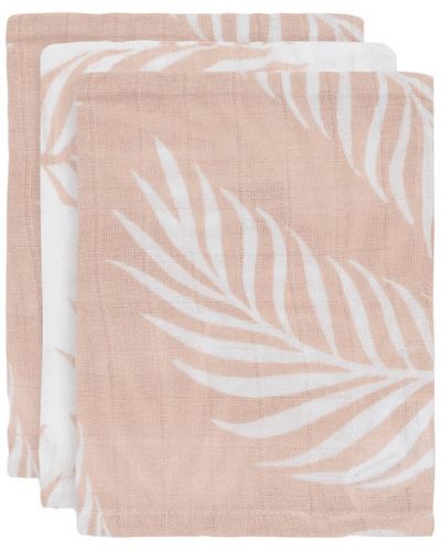 Муселинови кърпи-спарчета Jollein - Nature Pale Pink, 15 х 20 cm, 3 броя - 1