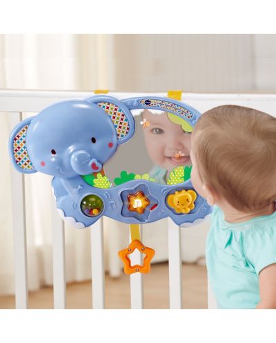 Интерактивна бебешка играчка Vtech - Музикално огледално слонче  - 4