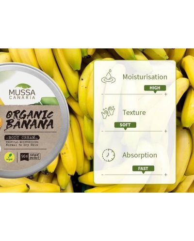 Mussa Canaria Крем за тяло, с органичен банан от Канарските острови, 250 ml - 2