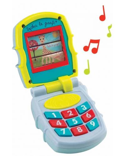 Музикална играчка Sophie la Girafe - Телефон с капаче - 1