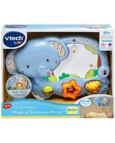 Интерактивна бебешка играчка Vtech - Музикално огледално слонче  - 5