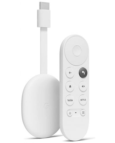 Мултимедиен плейър Google - Chromecast HD 2022, бял - 1
