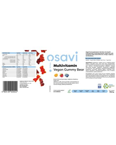 Multivitamin Vegan, 60 желирани таблетки, Osavi - 2