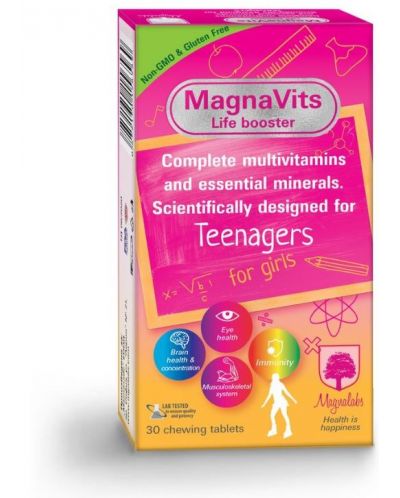 MagnaVits за тийнейджъри момичета, 30 таблетки, Magnalabs - 1